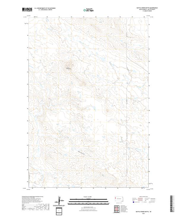 USGS Topographic Map – Battle Creek Butte