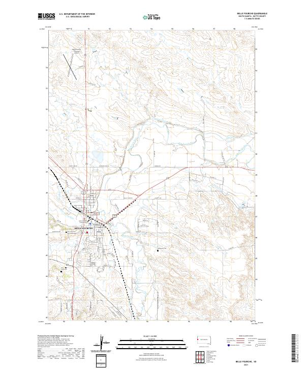 USGS Topographic Map – Belle Fourche