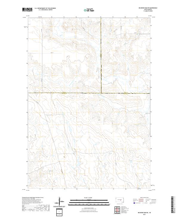 USGS Topographic Map – Big Bend Dam NE
