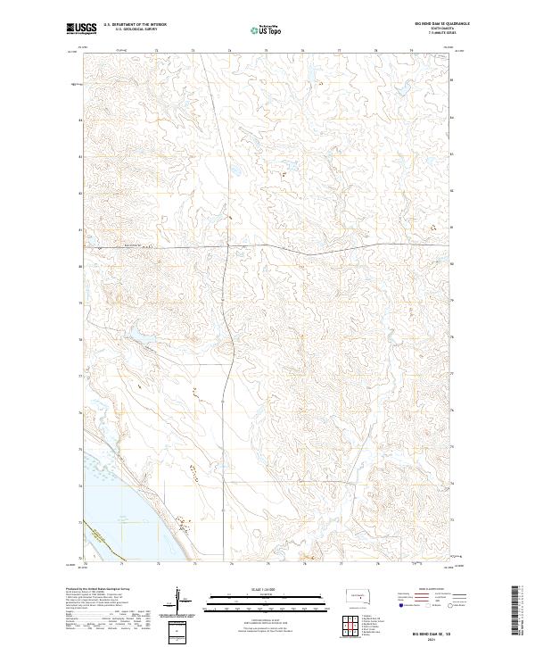 USGS Topographic Map – Big Bend Dam SE