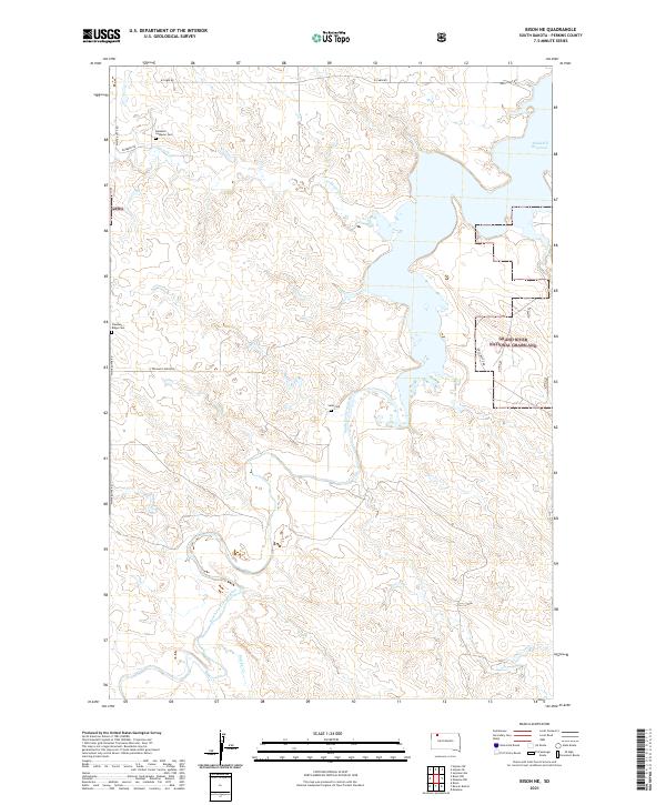 USGS Topographic Map – Bison NE
