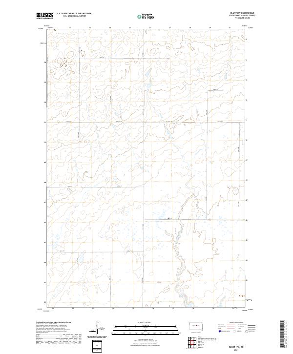 USGS Topographic Map – Blunt NW