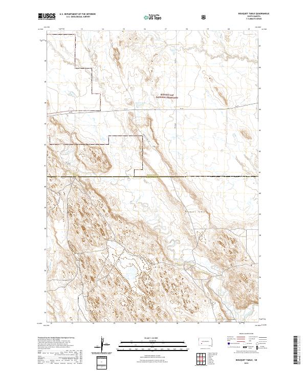 USGS Topographic Map – Bouquet Table