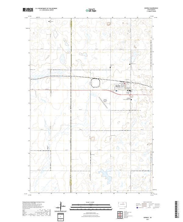 USGS Topographic Map – Bowdle