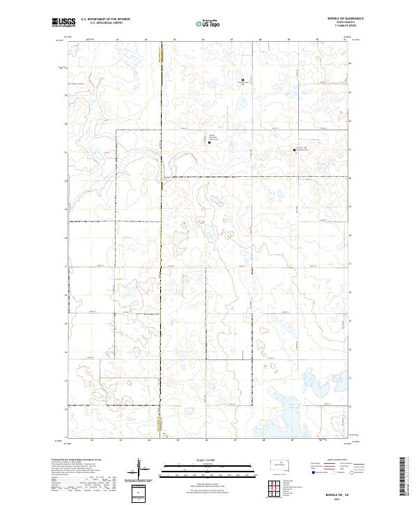 USGS Topographic Map – Bowdle SW