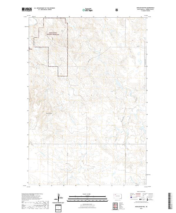 USGS Topographic Map – Boxcar Buttes