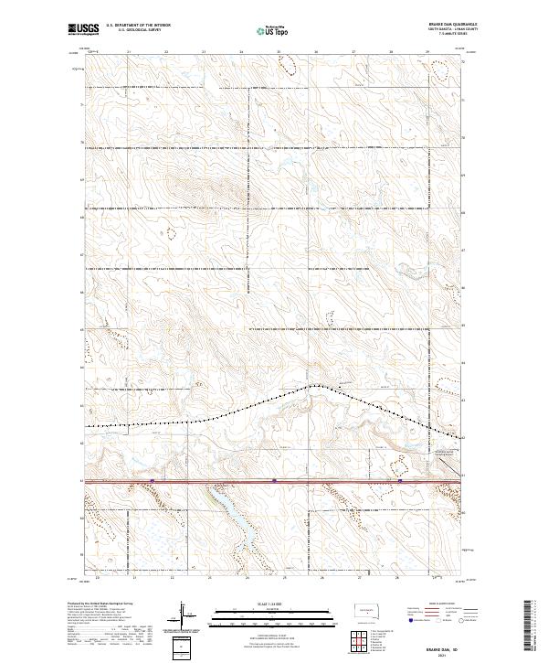 USGS Topographic Map – Brakke Dam