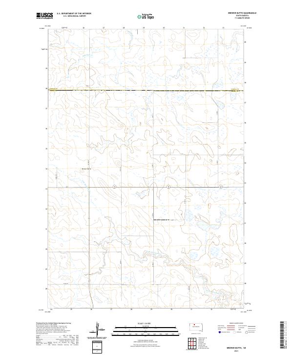 USGS Topographic Map – Brewer Butte
