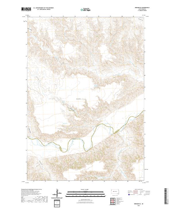 USGS Topographic Map – Bridger SE