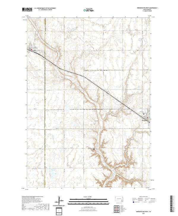 USGS Topographic Map – Bridgewater West