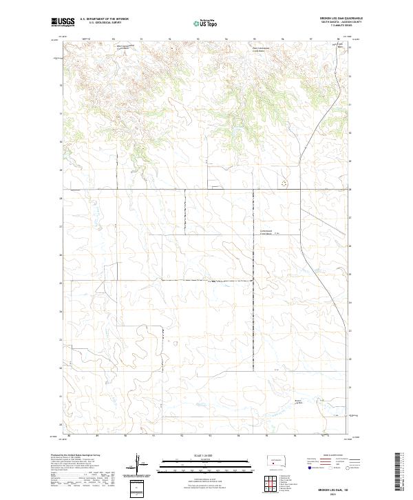 USGS Topographic Map – Broken Leg Dam