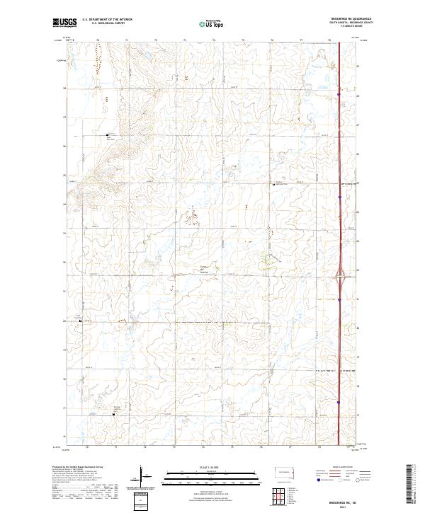USGS Topographic Map – Brookings NE