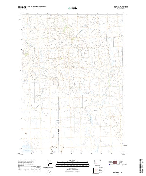 USGS Topographic Map – Brushy Butte