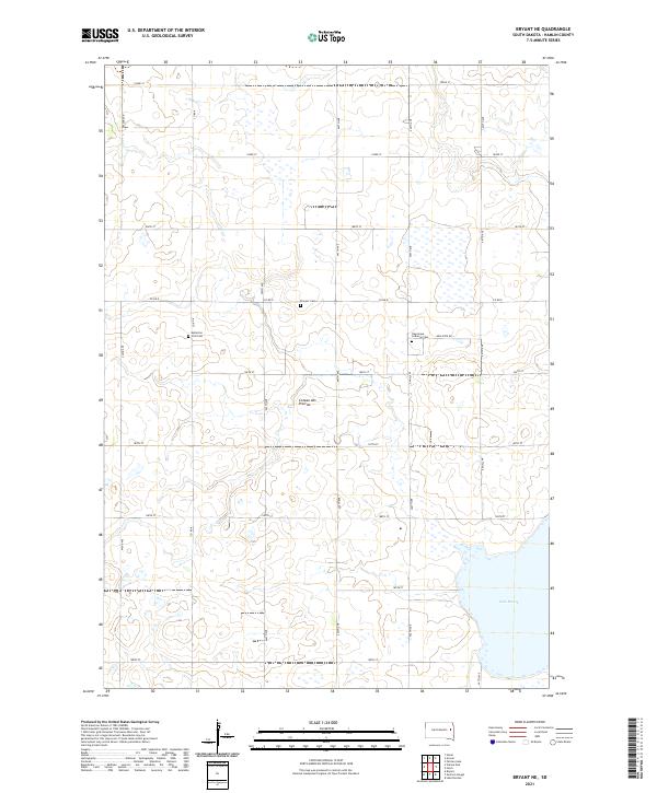 USGS Topographic Map – Bryant NE