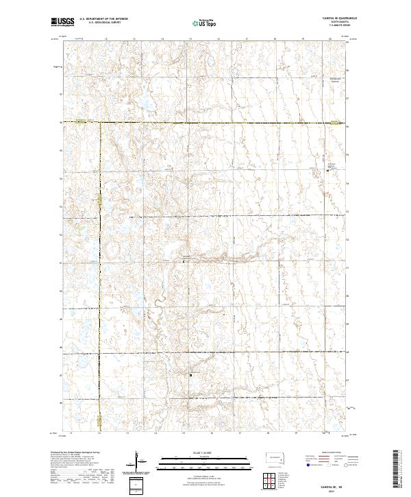 USGS Topographic Map – Canova SE