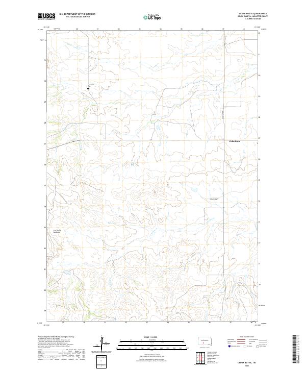 USGS Topographic Map – Cedar Butte