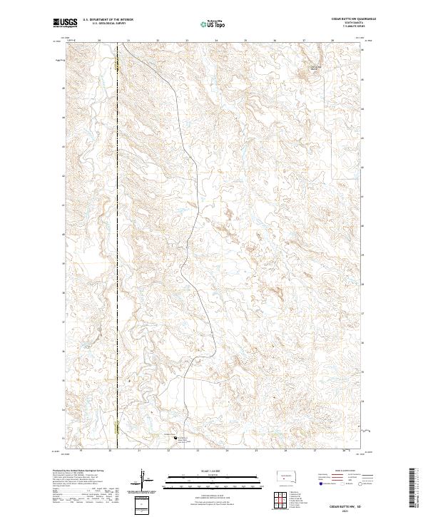 USGS Topographic Map – Cedar Butte NW