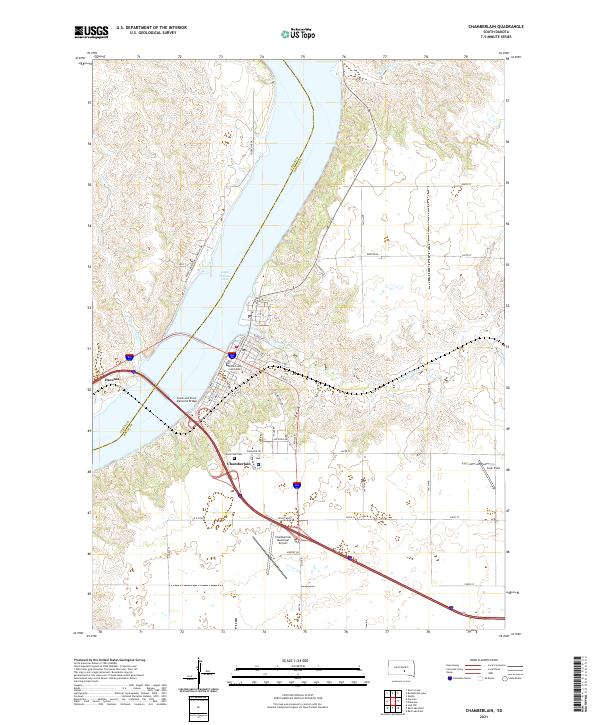 USGS Topographic Map – Chamberlain