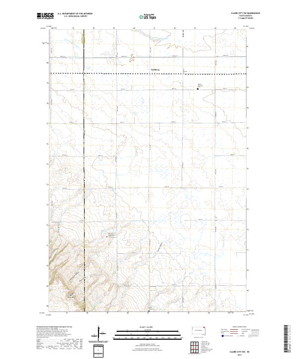 USGS Topographic Map – Claire City SW