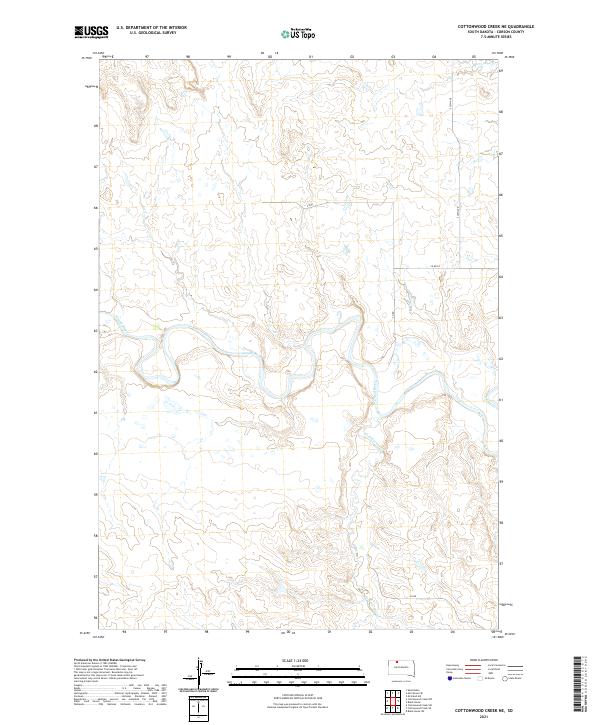 USGS Topographic Map – Cottonwood Creek NE