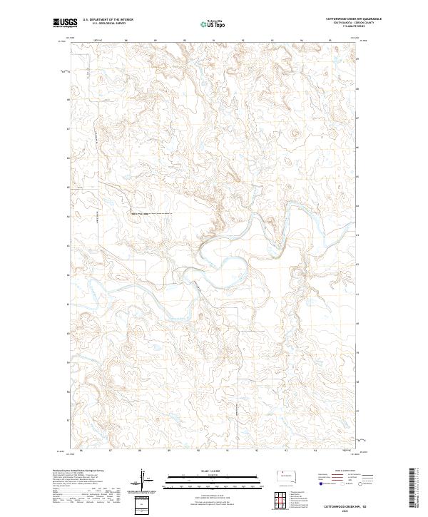 USGS Topographic Map – Cottonwood Creek NW