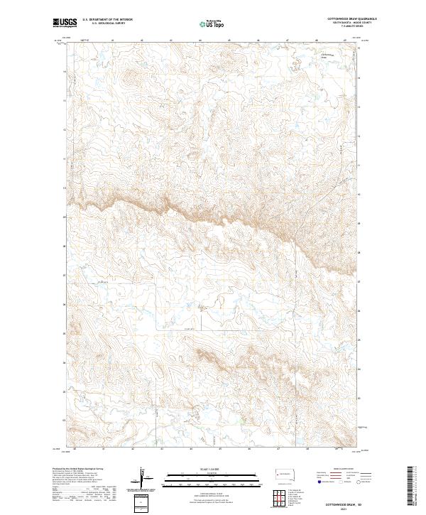 USGS Topographic Map – Cottonwood Draw