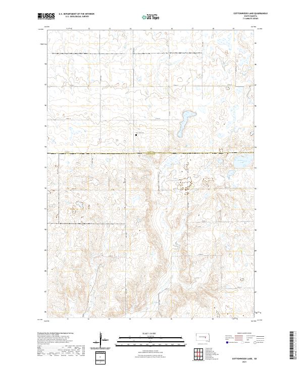 USGS Topographic Map – Cottonwood Lake