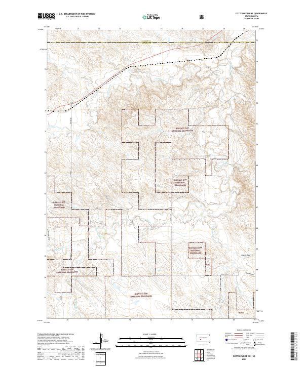 USGS Topographic Map – Cottonwood NE