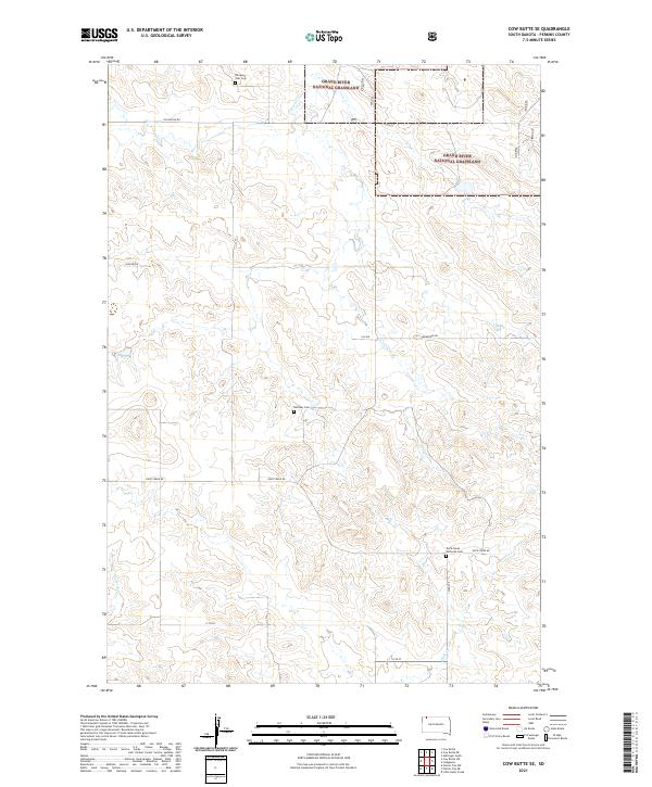 USGS Topographic Map – Cow Butte SE