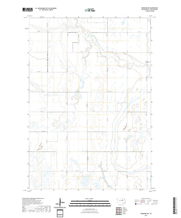 USGS Topographic Map – Cresbard SW