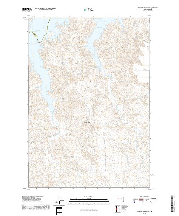 USGS Topographic Map – Crokett Mountains