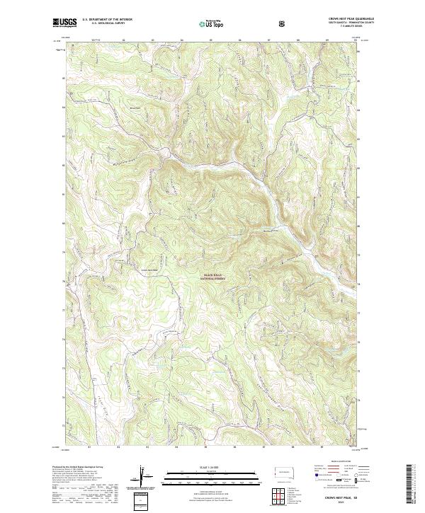 USGS Topographic Map – Crows Nest Peak