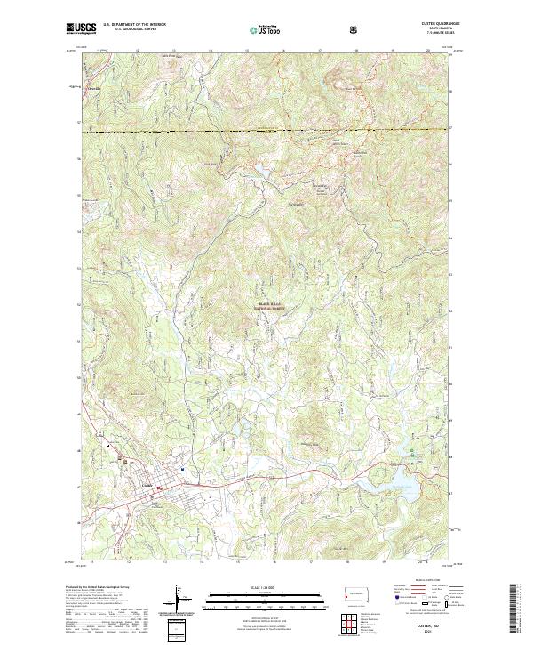 USGS Topographic Map – Custer
