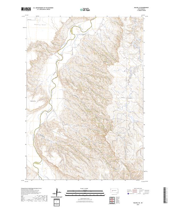 USGS Topographic Map – Dalzell SE
