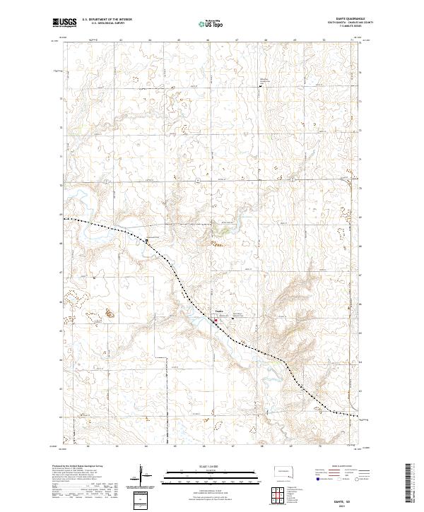 USGS Topographic Map – Dante