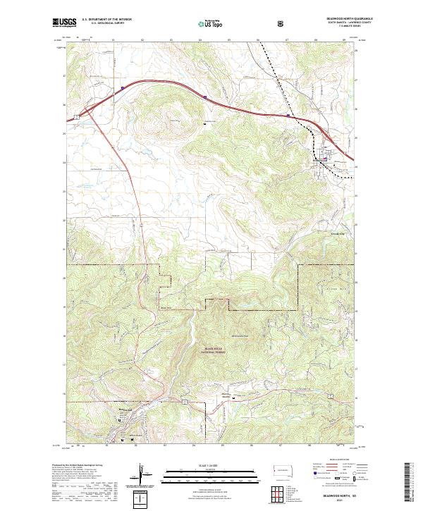 USGS Topographic Map – Deadwood North