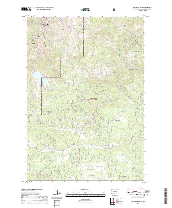 USGS Topographic Map – Deadwood South