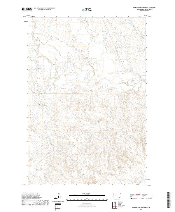 USGS Topographic Map – Deers Ears Butte North