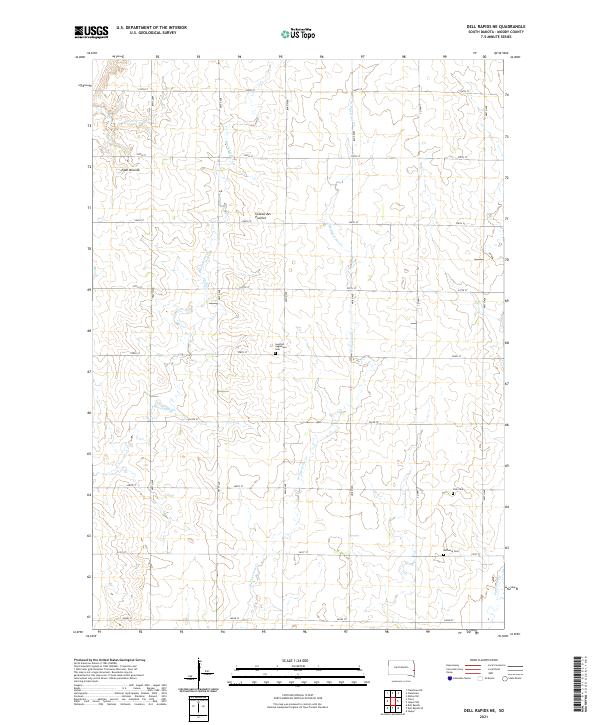 USGS Topographic Map – Dell Rapids NE