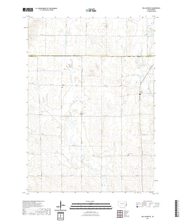 USGS Topographic Map – Dell Rapids SE
