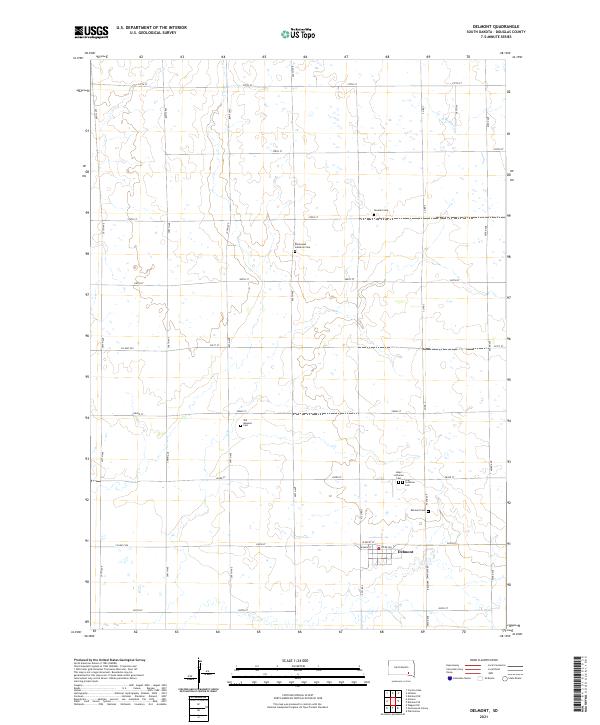 USGS Topographic Map – Delmont