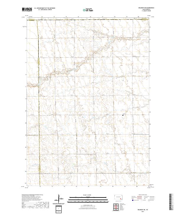 USGS Topographic Map – Delmont NE
