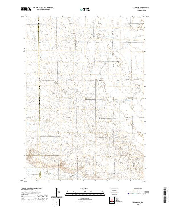 USGS Topographic Map – Delmont SE