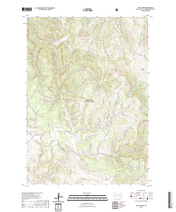 USGS Topographic Map – Ditch Creek