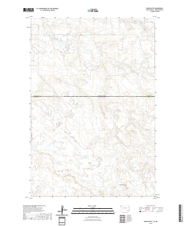 USGS Topographic Map – Dogie Butte
