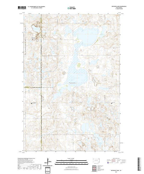 USGS Topographic Map – Drywood Lakes