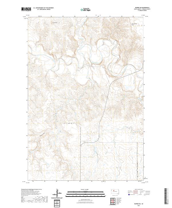 USGS Topographic Map – Dupree NE
