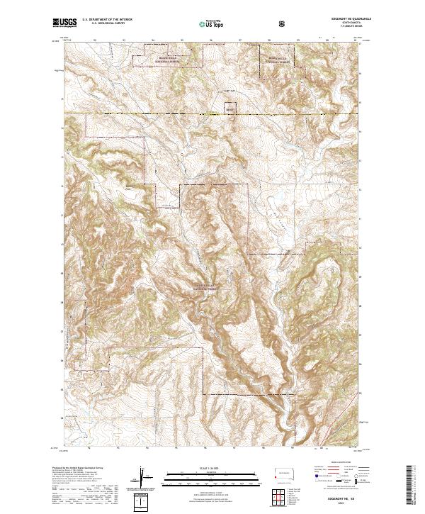USGS Topographic Map – Edgemont NE