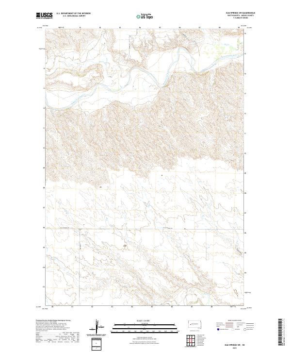 USGS Topographic Map – Elm Springs SW