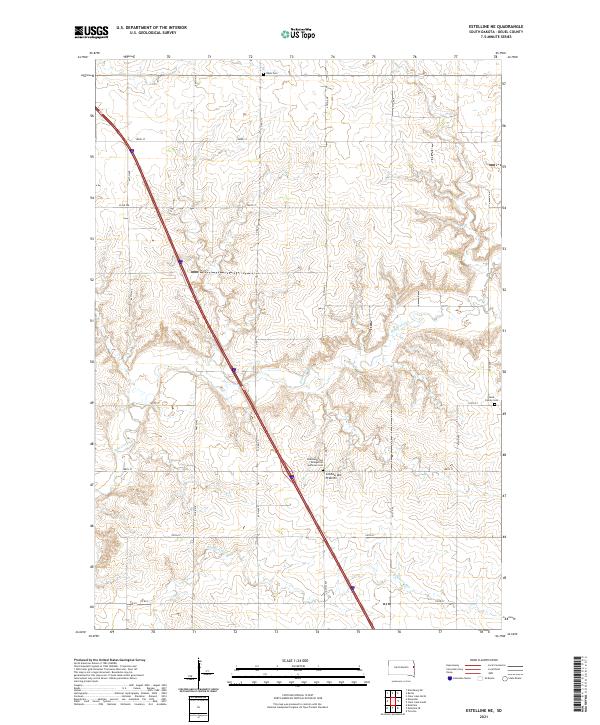 USGS Topographic Map – Estelline NE